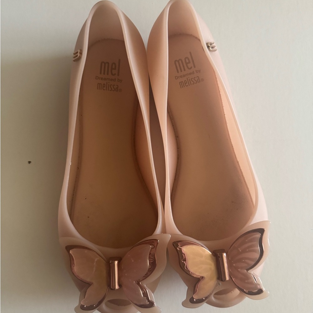 Melissa Women's Pink Butterfly Flats